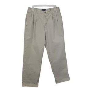Abercrombie & Fitch VTG Men’s 90s Preppy Pleated Cuffed Khaki Pants Size 33x30